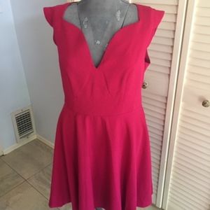 ModCloth Doe & Rae Flirty Red Plus Sized Party Dre